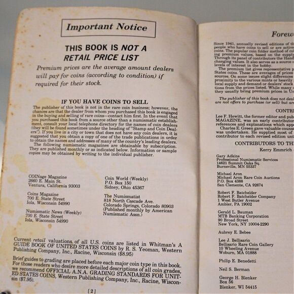 1991 Handbook Of United States Coins by R. S. Yeoman 48th Edition Paperback Book - Picture 6 of 11